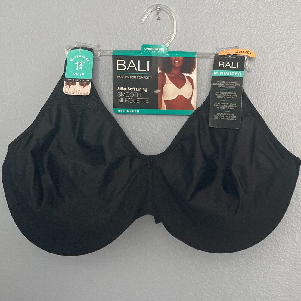 Bali Minimizer Bra Underwire Black 38DD set of 2 - Picture 2 of 8